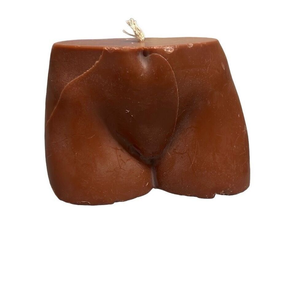 Caiyu Caia Petit Derriere Booty Candle Brown‎ Single Wick 100% Soy Wax NIB New